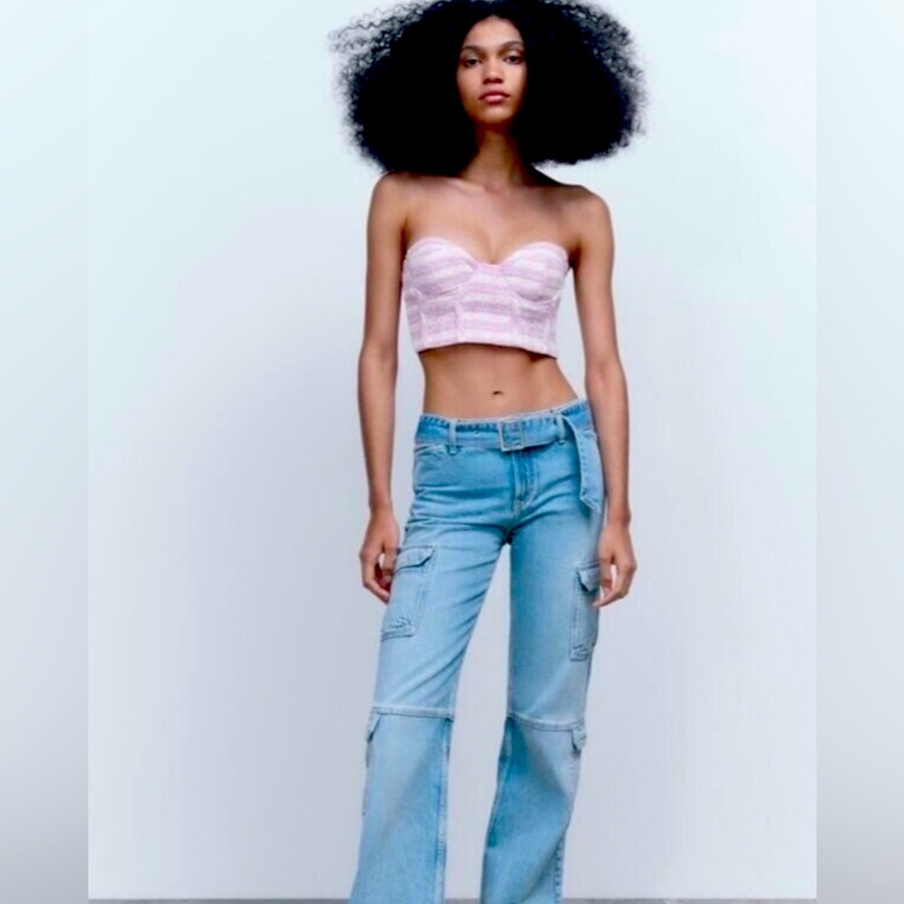 3/$25 Zara tweed underwire crop top⭐️